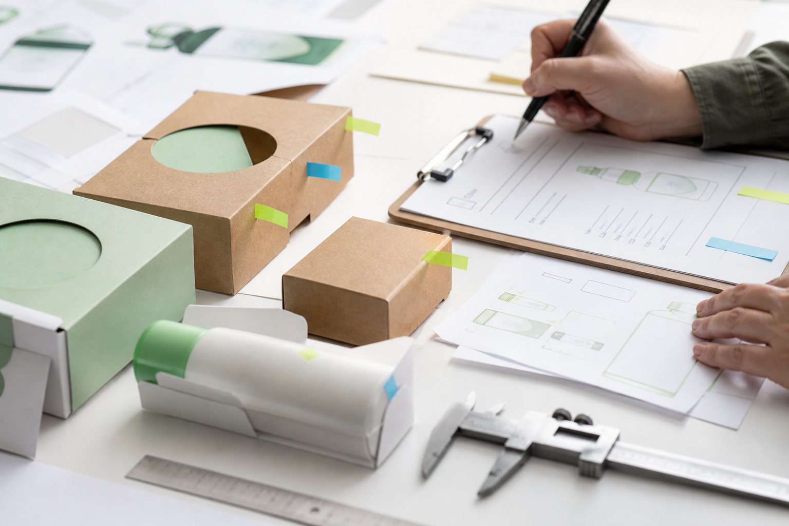 Product samples and packaging reviewed for defects and changes